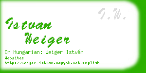 istvan weiger business card