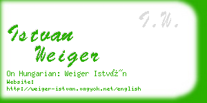 istvan weiger business card